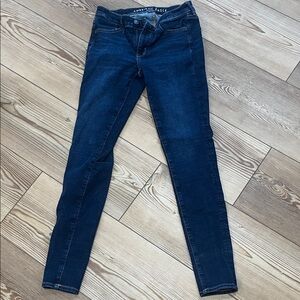 American Eagle Outfitters Women's Deep Blue Skinny Jeans